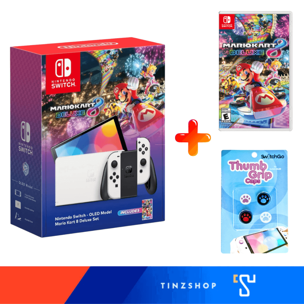เครื่องเกม Nintendo Switch OLED Bundle Mario Kart8 สีขาว